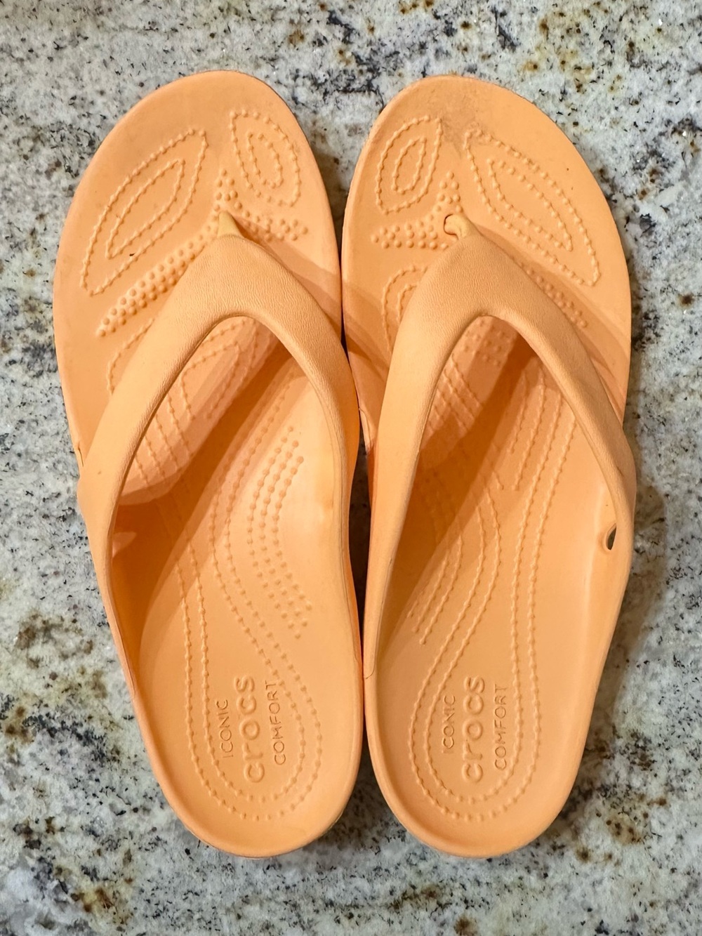 Crocs Orange Flip Flops
